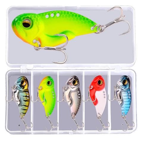 5pcs box hard vib metal wobble fish|Amazon.com : 5pcs Vib Hard Fishing Lure Spinner Spoons Set .